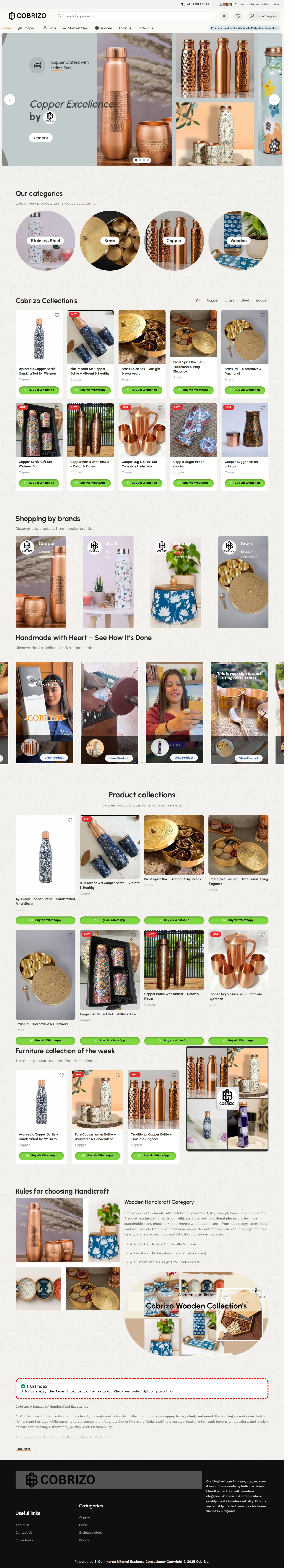 Cobrizo Brand Website